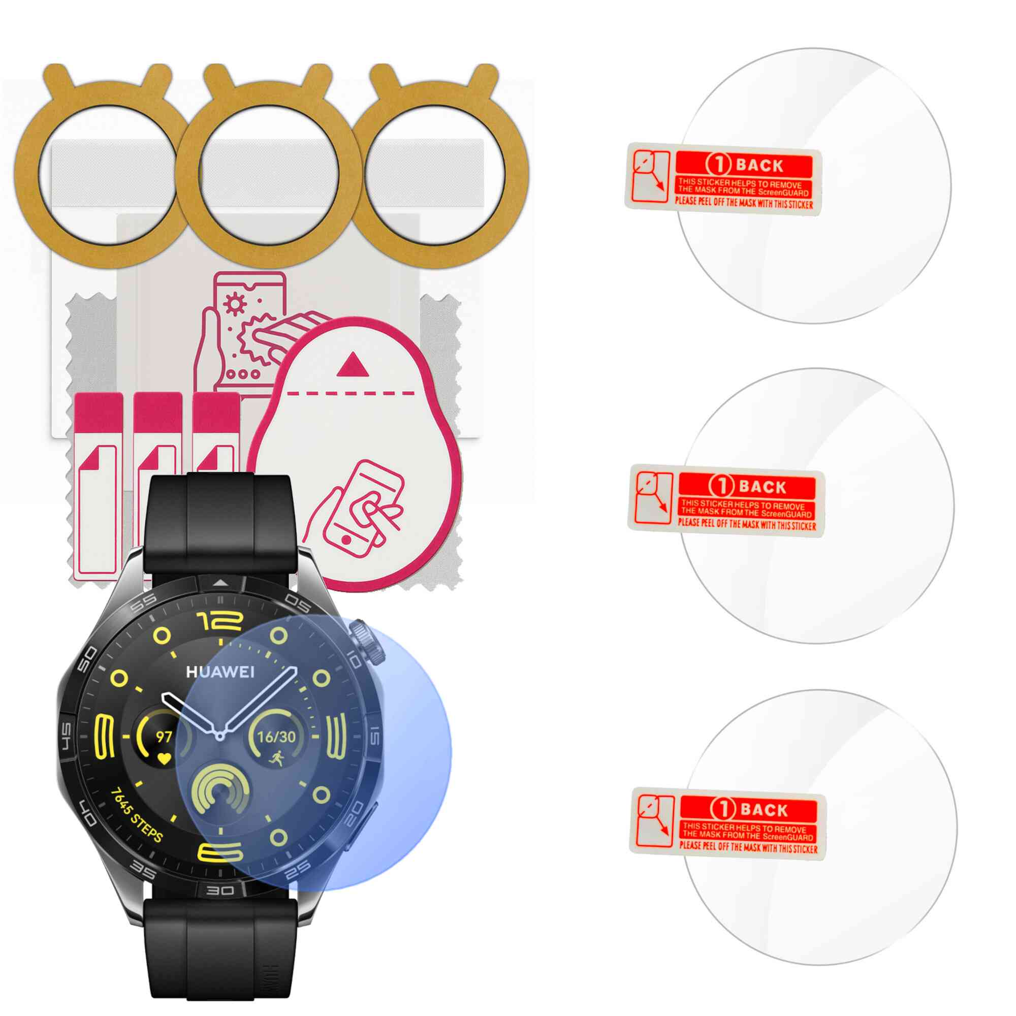 3x Szkło hartowane szybka hartowana 9H apgo do Huawei Watch GT4 46 mm