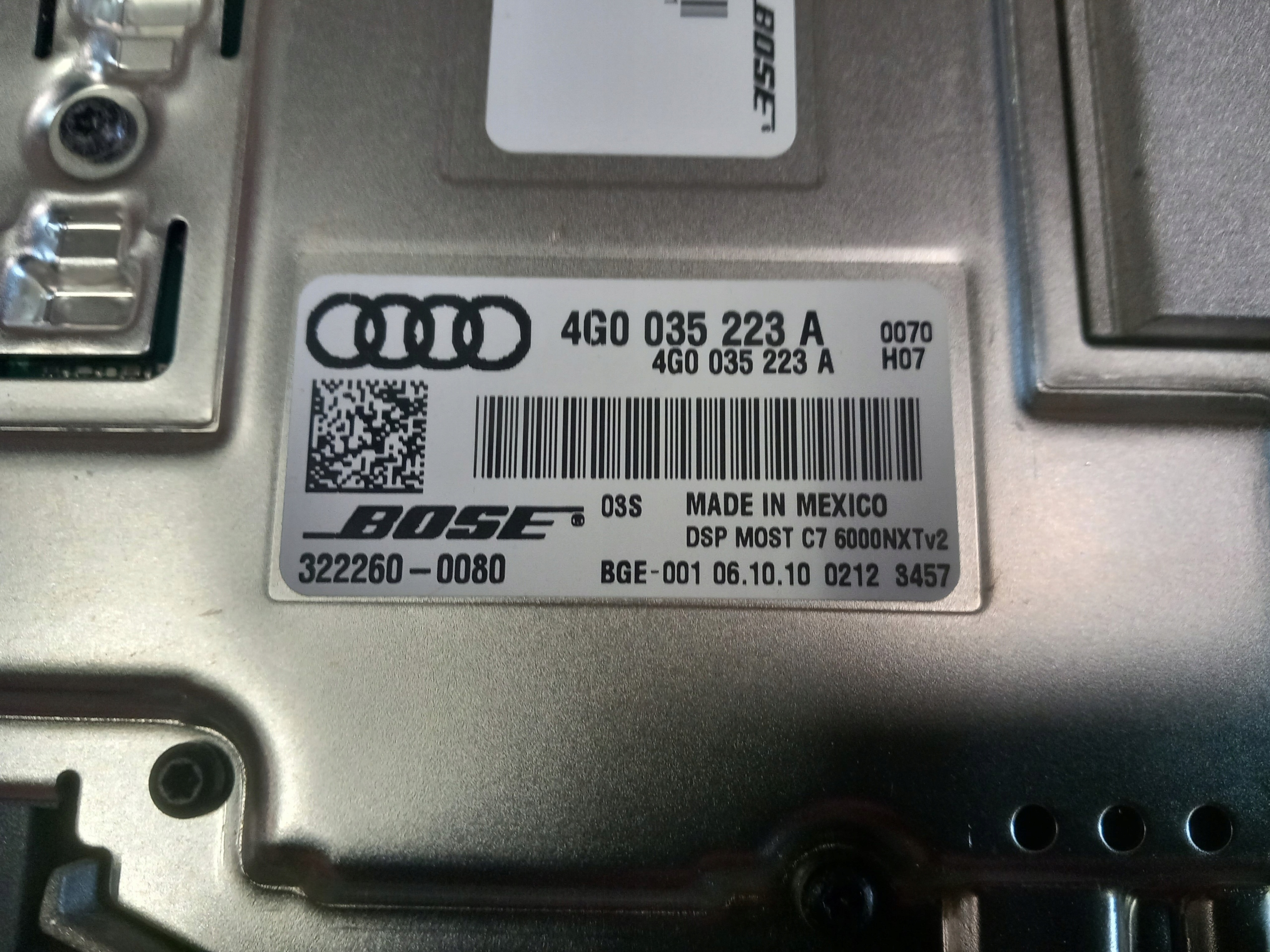 AUDI A8 D4 A6 C7 A7 Verstärker RADIA BOSE 4G0035223A