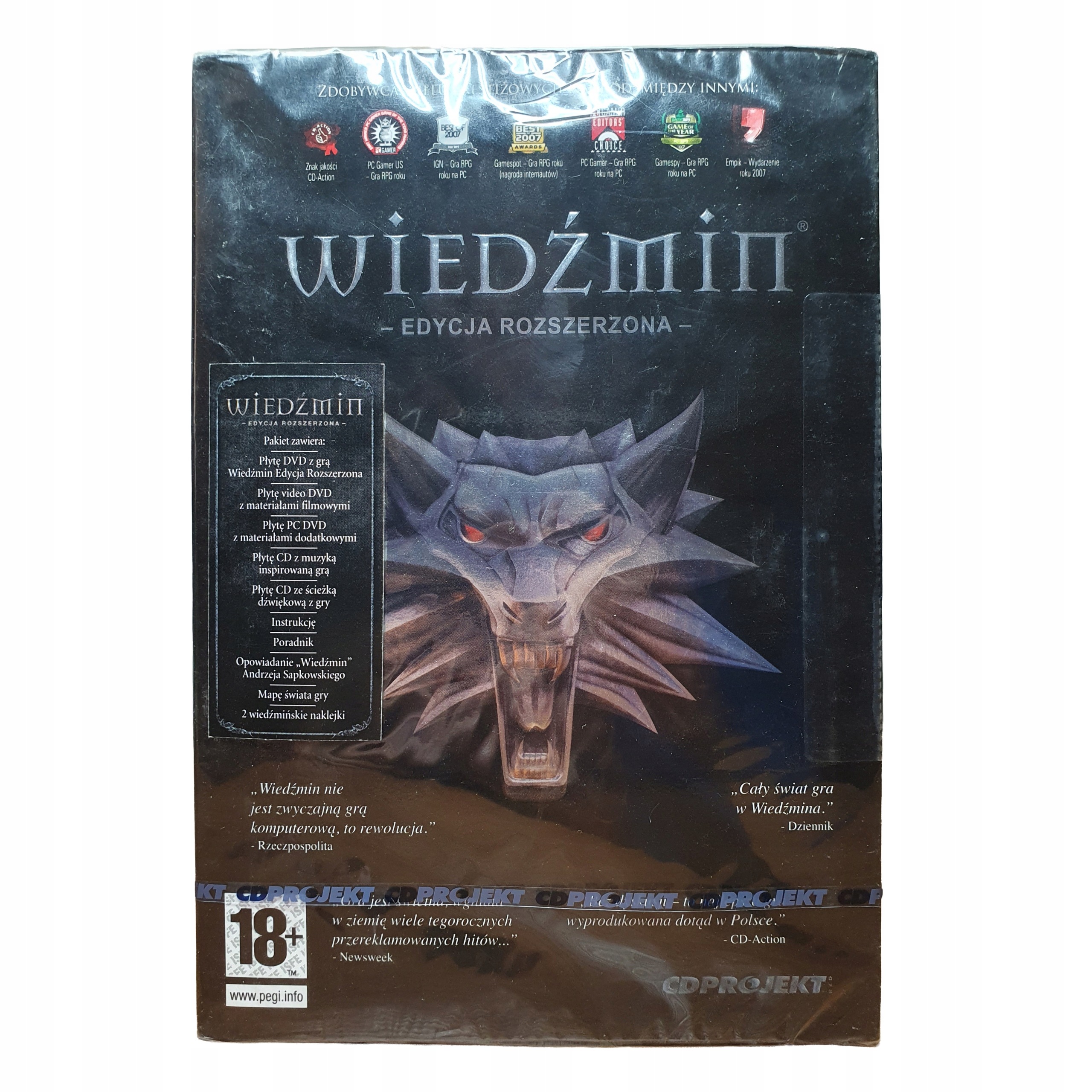 Wiedźmin 1 Edycja Rozszerzona polskie wydanie premierowe Pl Folia Nowa Pc