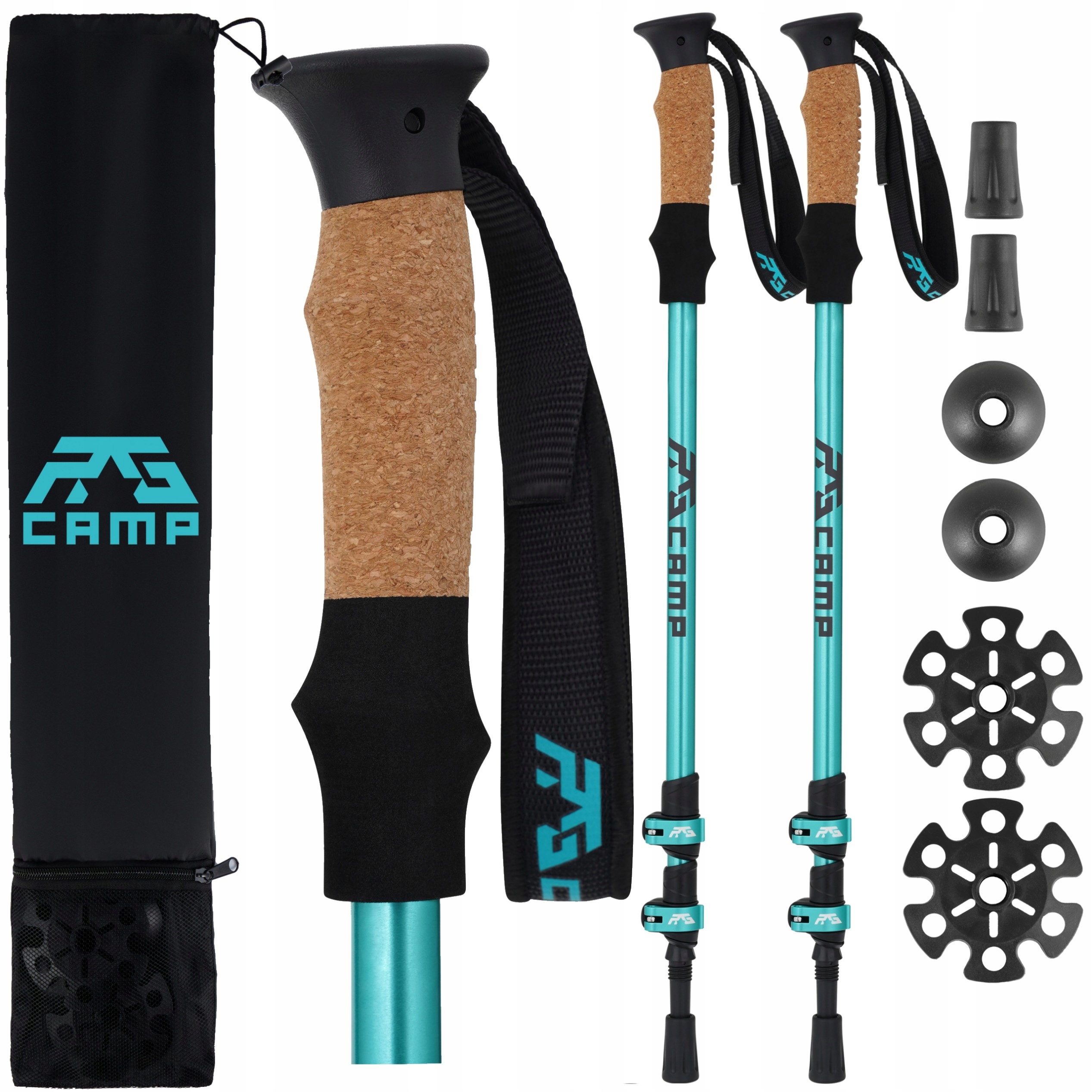 Kije Trekkingowe składane kijki nordic walking do chodzenia w góry Rg Camp