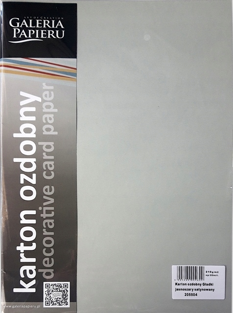 

Karton ozdobny Gładki 210g J.szara Satyna 205504