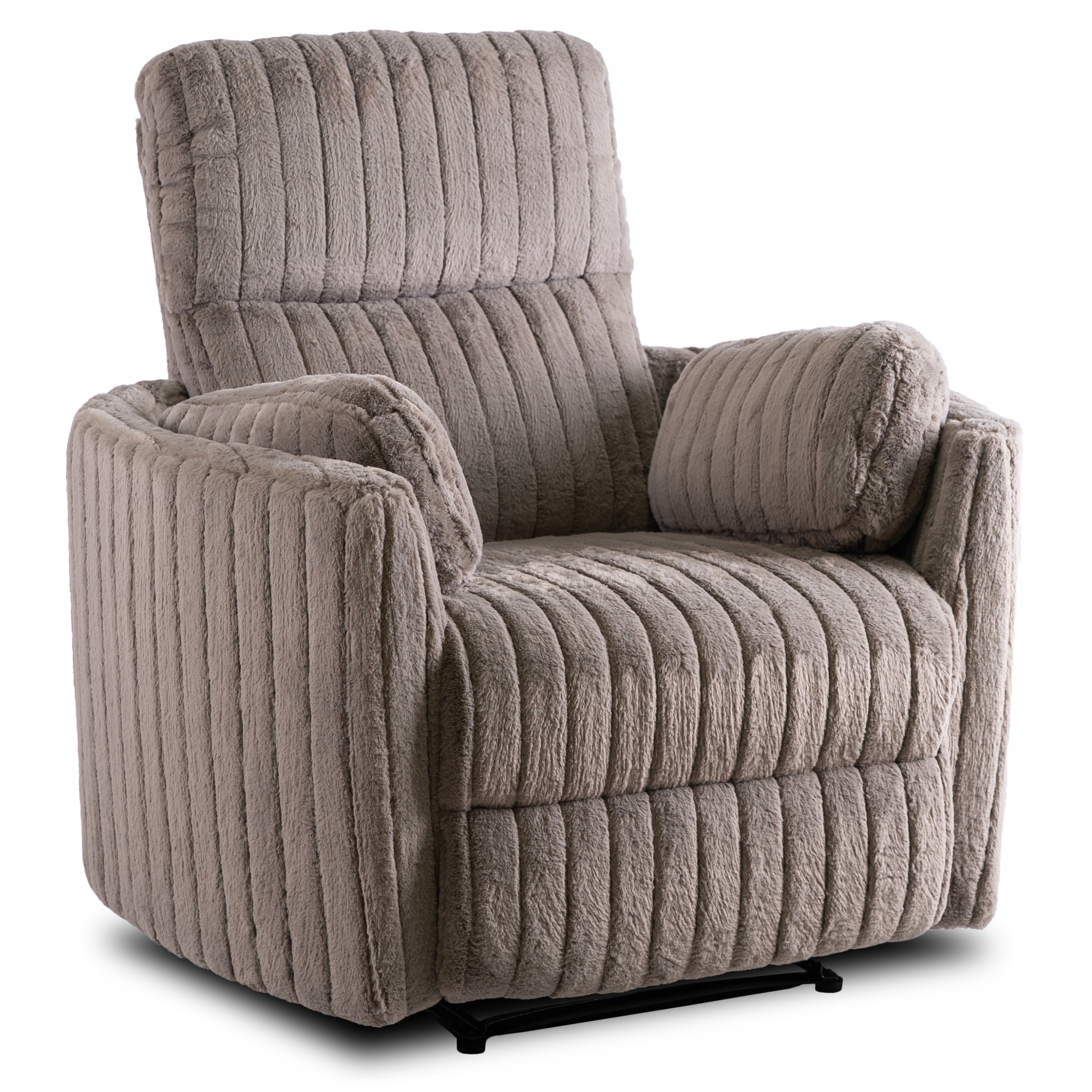 Šedé rozkládací křeslo s čalouněním pro spaní v obývacím pokoji Raul