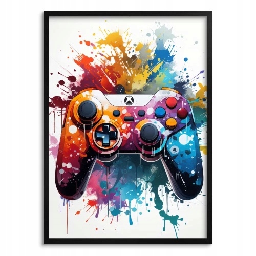 Obraz Plakat w Ramie młodzieżowy gamingowy Konsola X-Box dla gracza 50x70