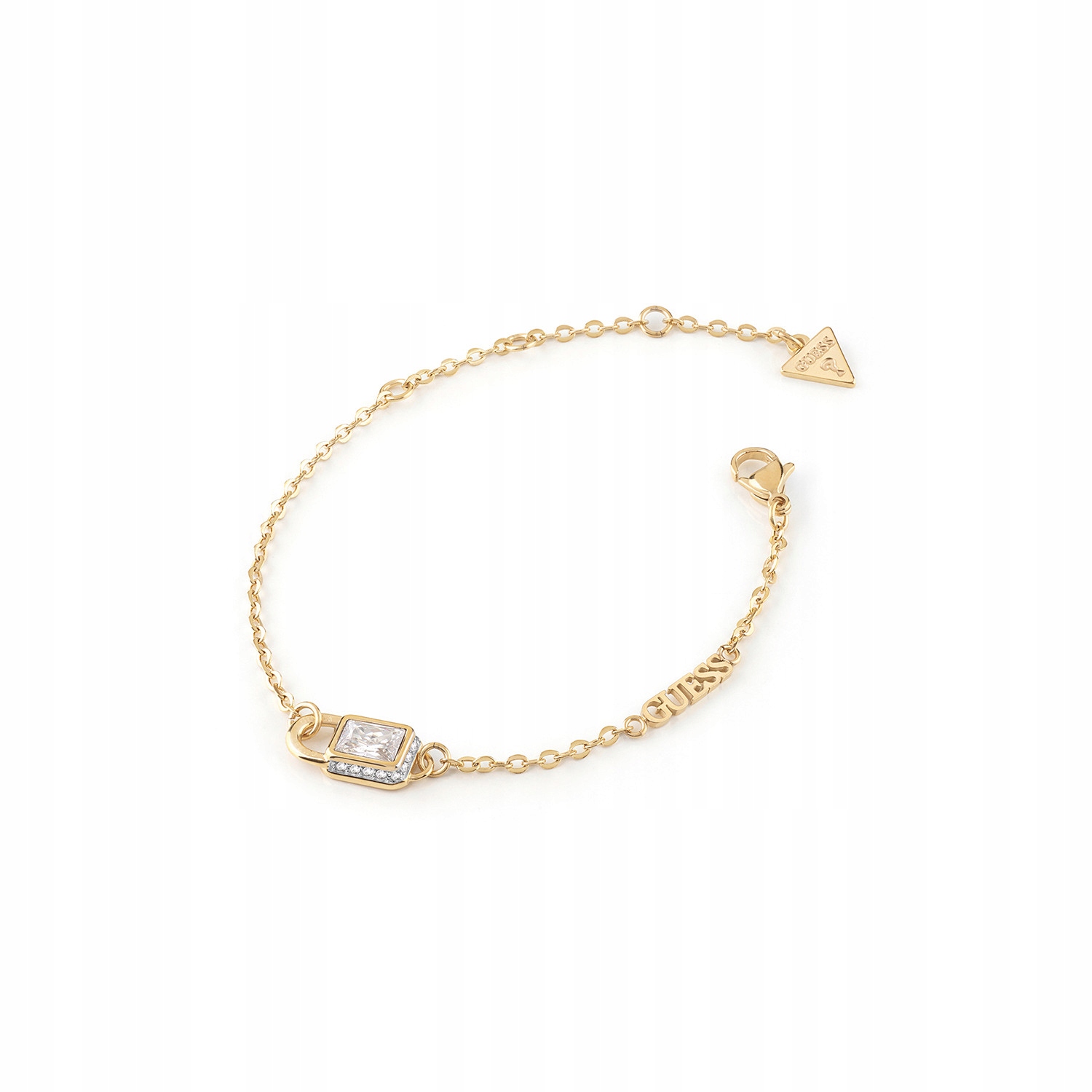 Dámský zlatý náramek Guess zirkon 19 Cm