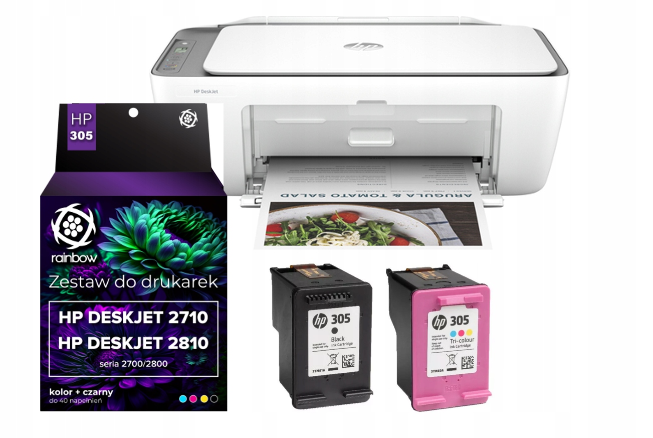 Urządzenie Wielofunkcyjne 3w1 Hp deskjet 2820e Wifi Tusze+napełniacz