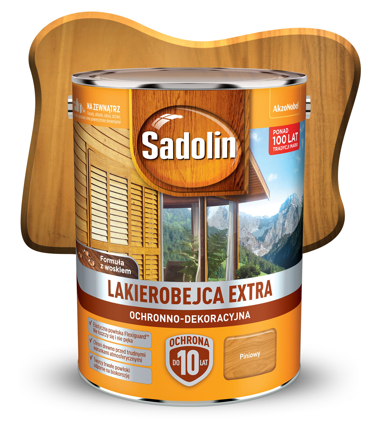 rozpuszczalnikowa Lakierobejca Extra Sadolin Piniowy 5 L do drewna