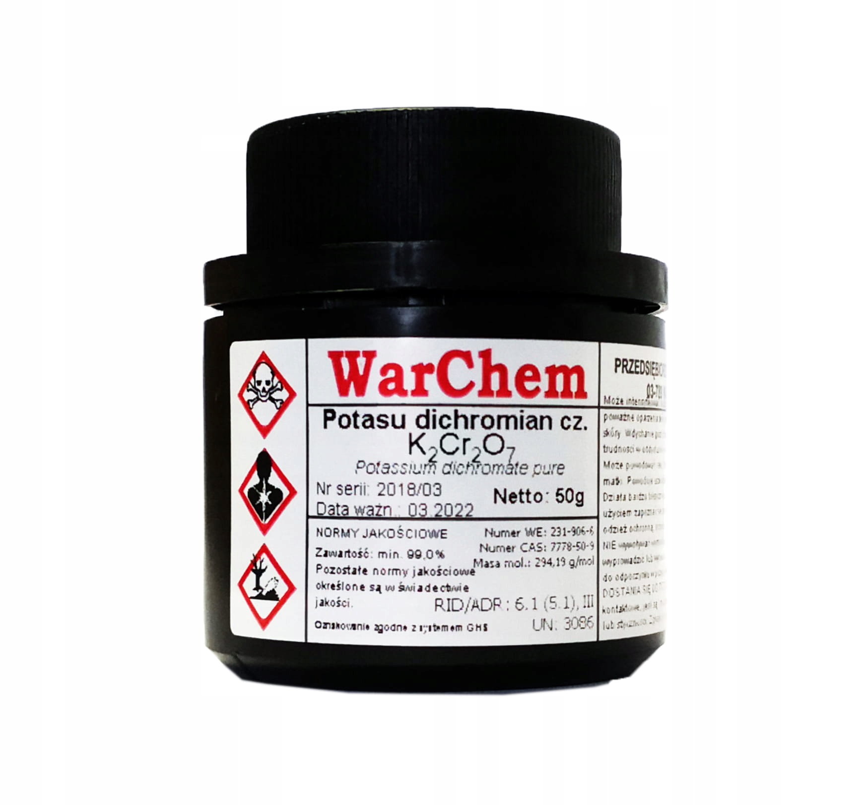 

Dichromian Potasu 50g Warchem [51113]