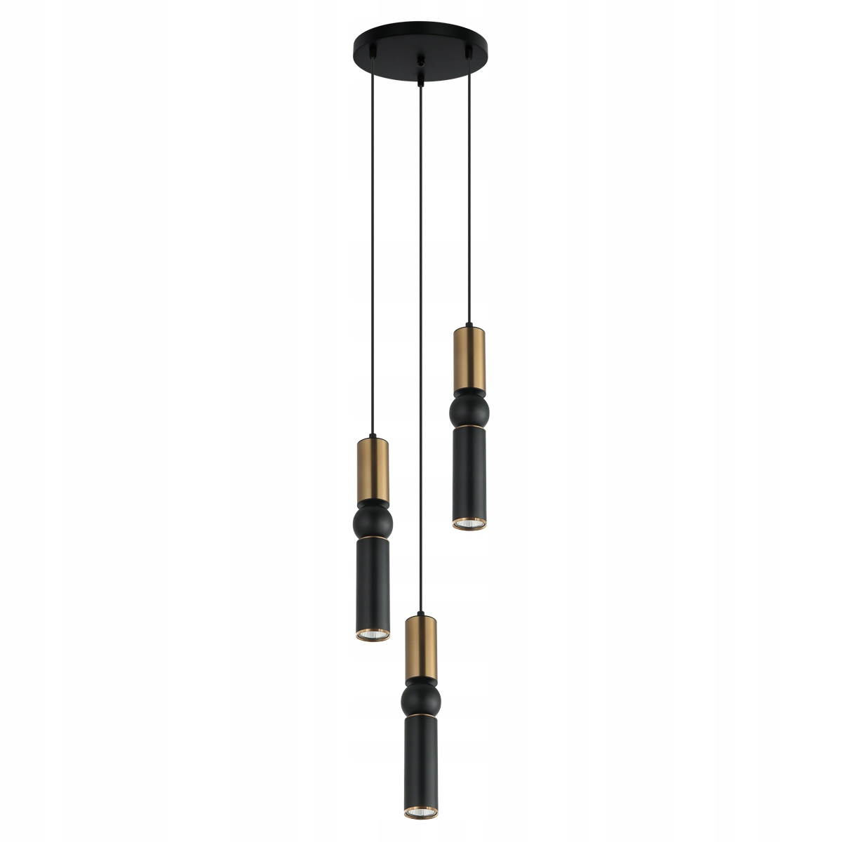 Lampa sufitowa, lampa wisząca czarna, złota do salonu Isidora 3
