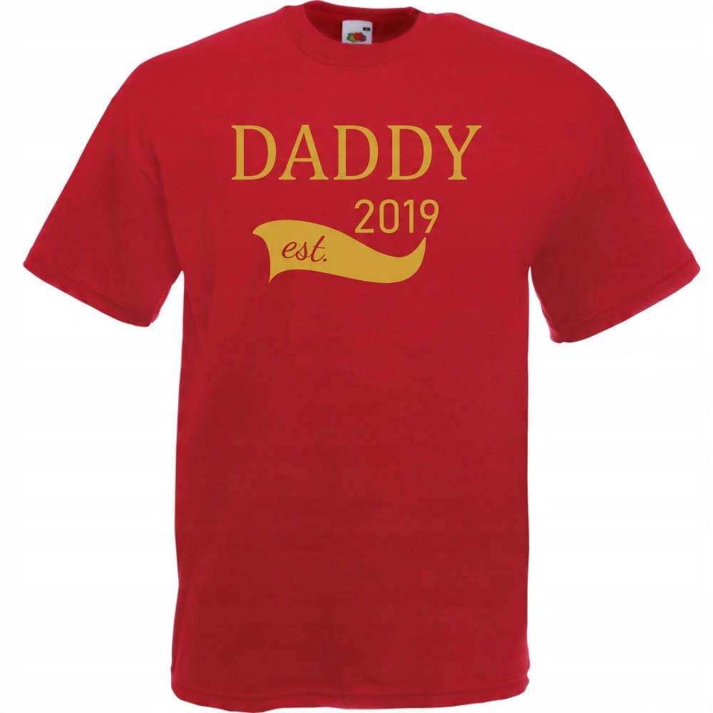 

Koszulka daddy est tata dzień ojca L ceglana czerw