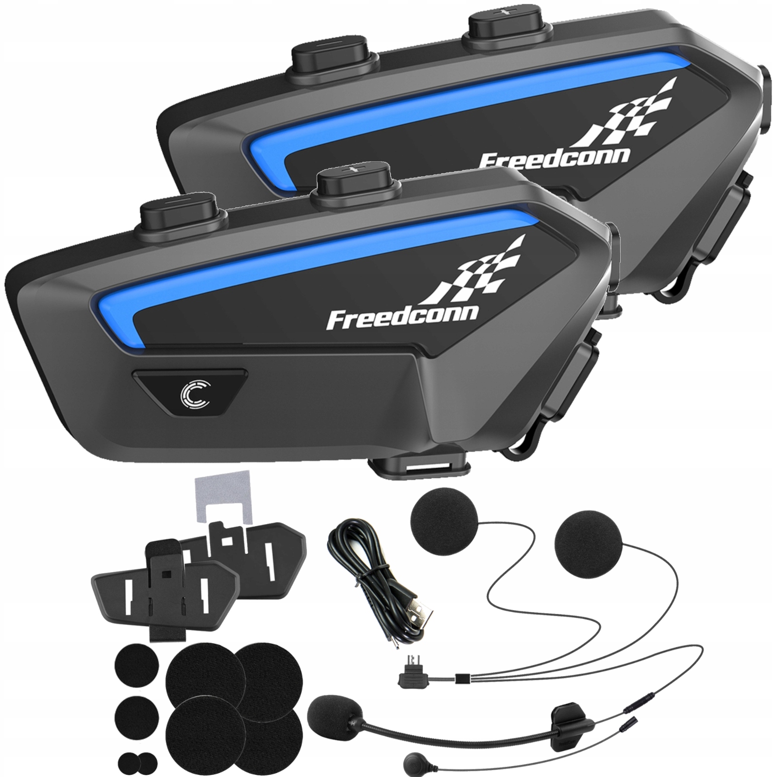 

Interkom motocyklowy Freedconn Fx 2000m na 2 kaski