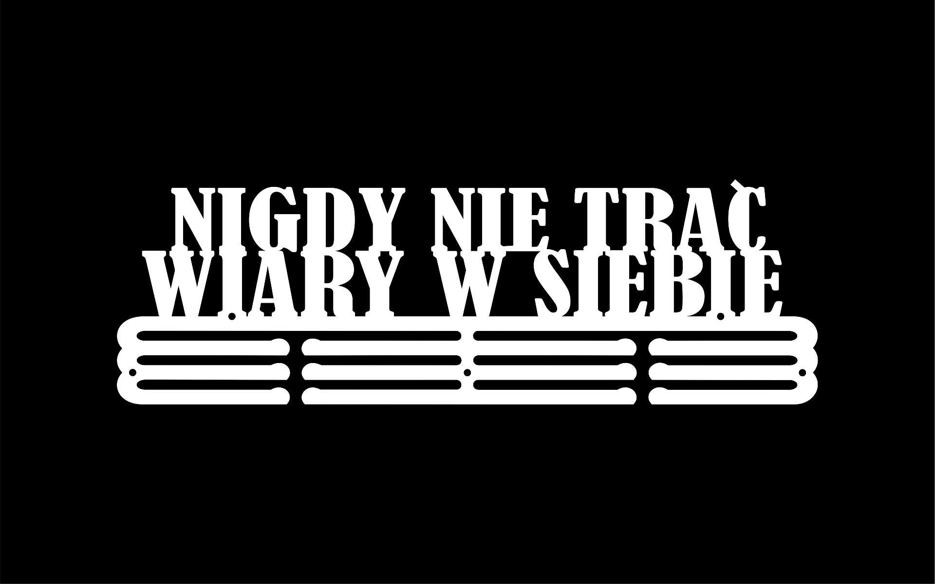 

Nie Trać Wiary #2 Biały Wieszak na medale 60cm