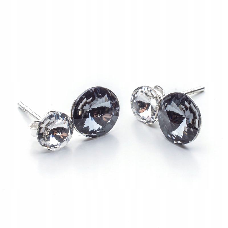 

Srebrne Kolczyki 925 z kr. Swarovski Rivoli 6/8mm