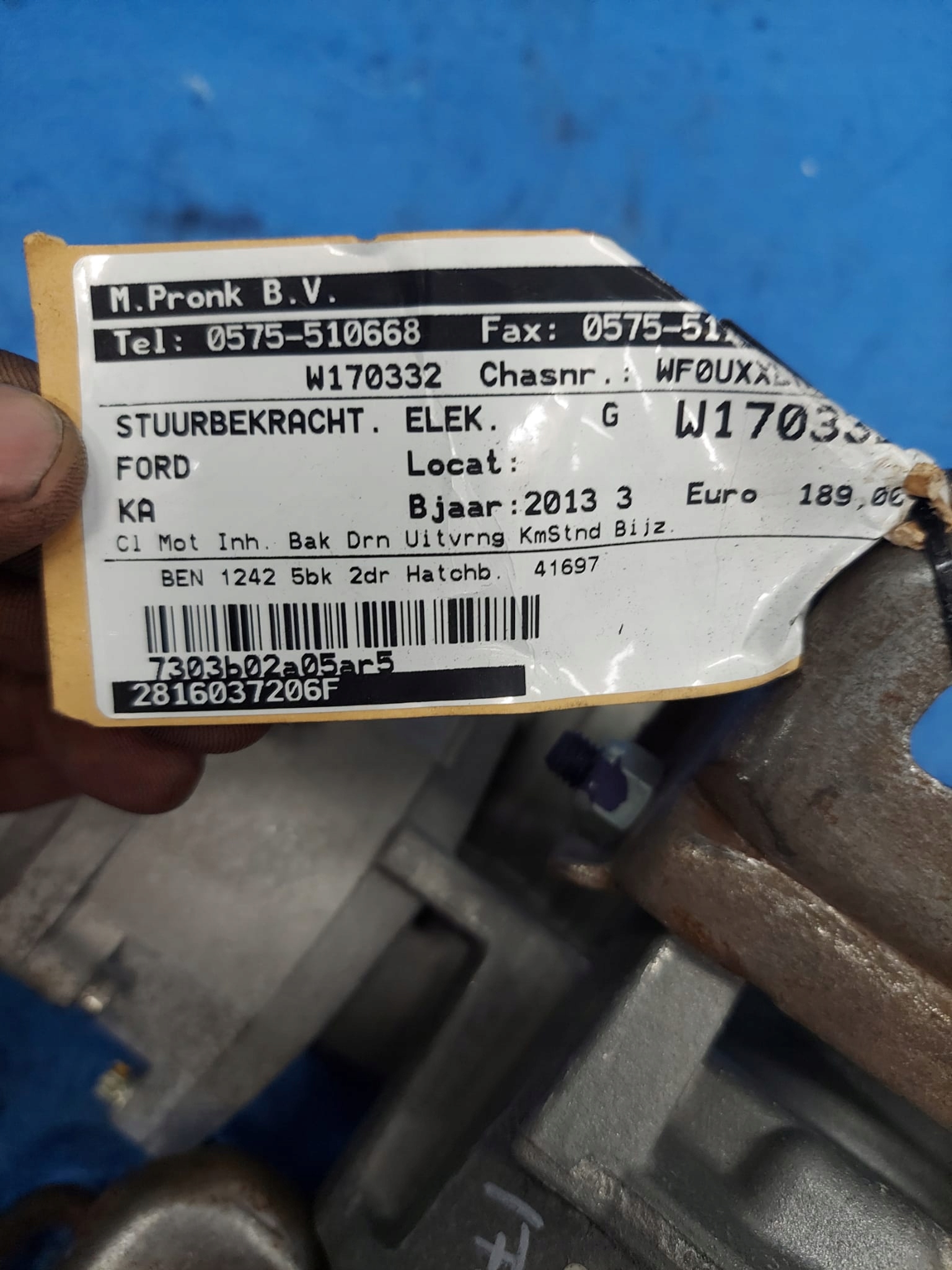 control electrics 2816037206F FORD KA 76tysk