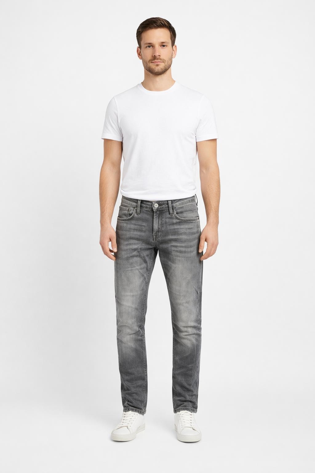 Pepe Jeans Pánské Džíny S Trubičkami V Šedé Barvě, Roztřepené 28/34 Awa