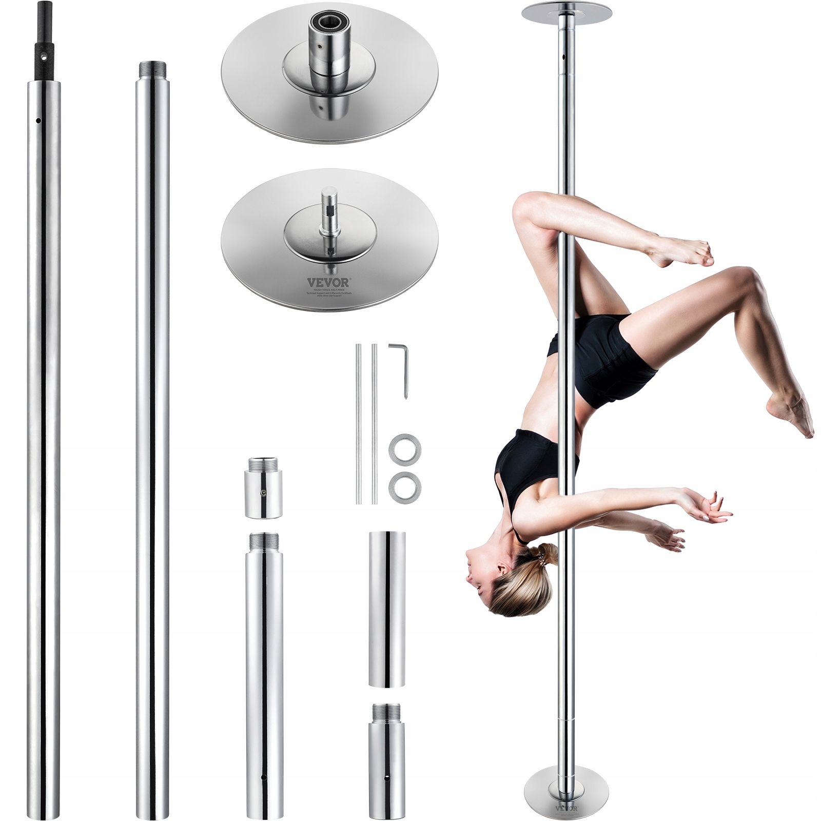 VEVOR Pole Dance Tube 210.5-278.4CM Регульована висота танцювального пілону