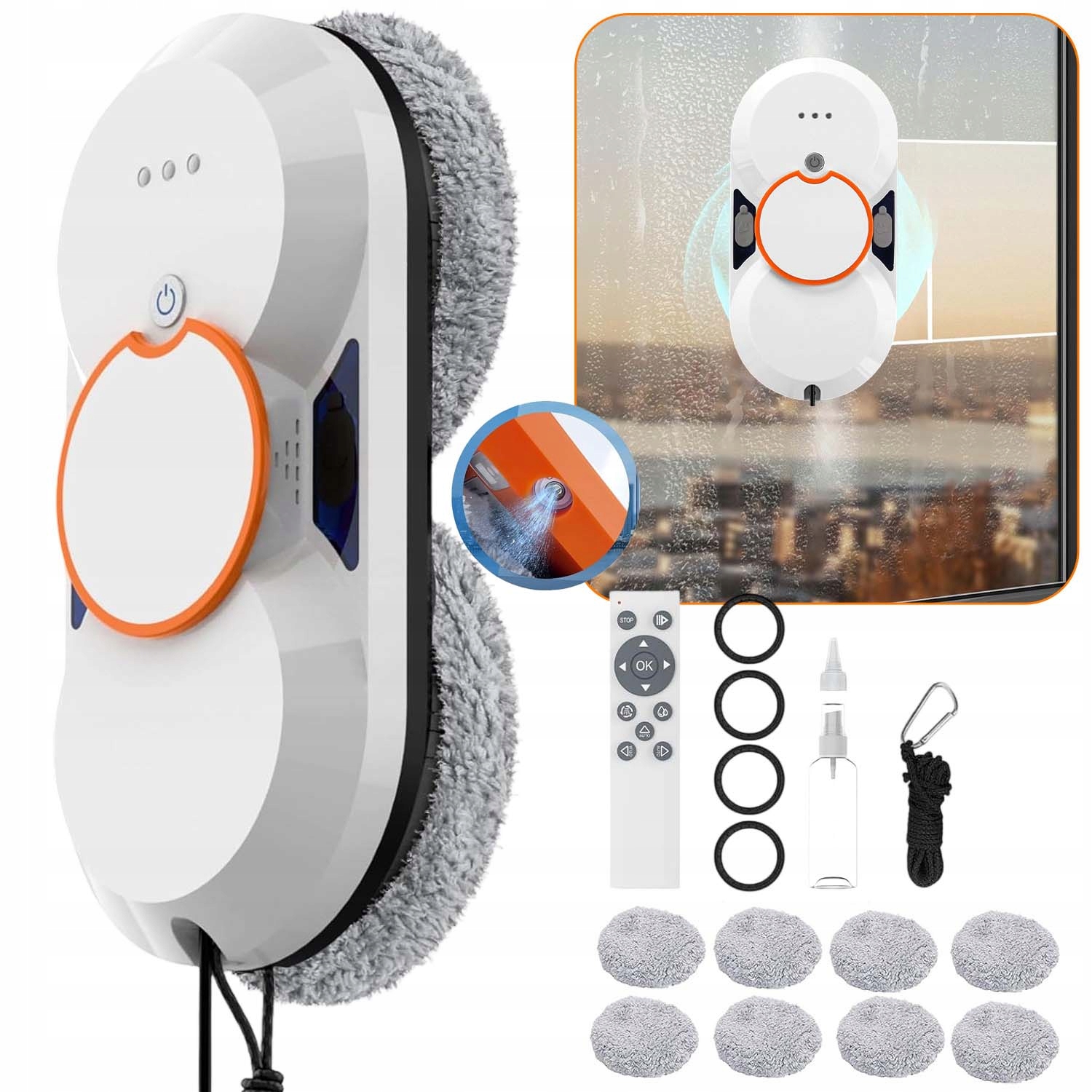 Robot Na Mytí Oken, Zrcadel, Inteligentní Automat Na Mytí Oken 5600 Kpa