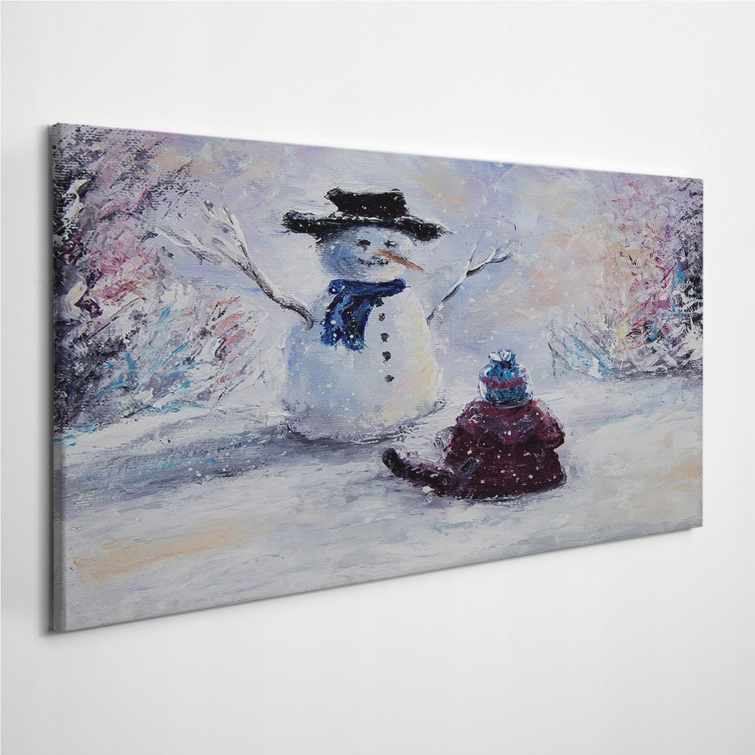 

Foto-obraz na płótnie Bałwan Dziecko Zima 120x60