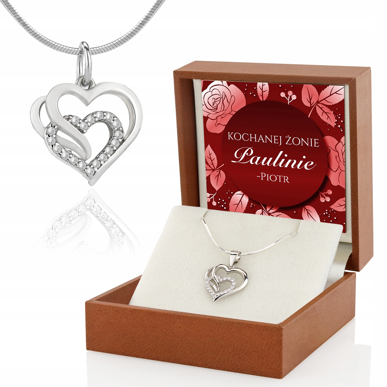 

Prezent Na Walentynki Naszyjnik Srebrne Serce 925