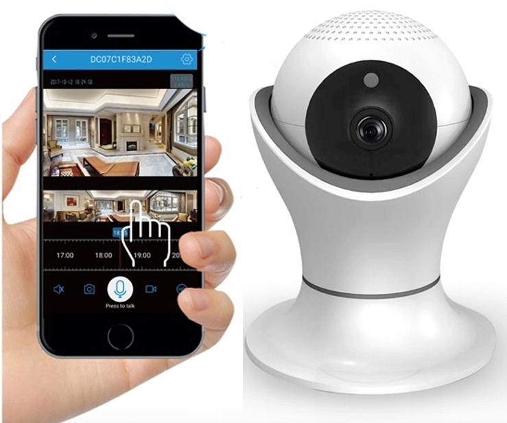 КАМЕРА ВРАЩЕНИЯ MicroSD wi-fi 2MP FHD 1080P 360IP