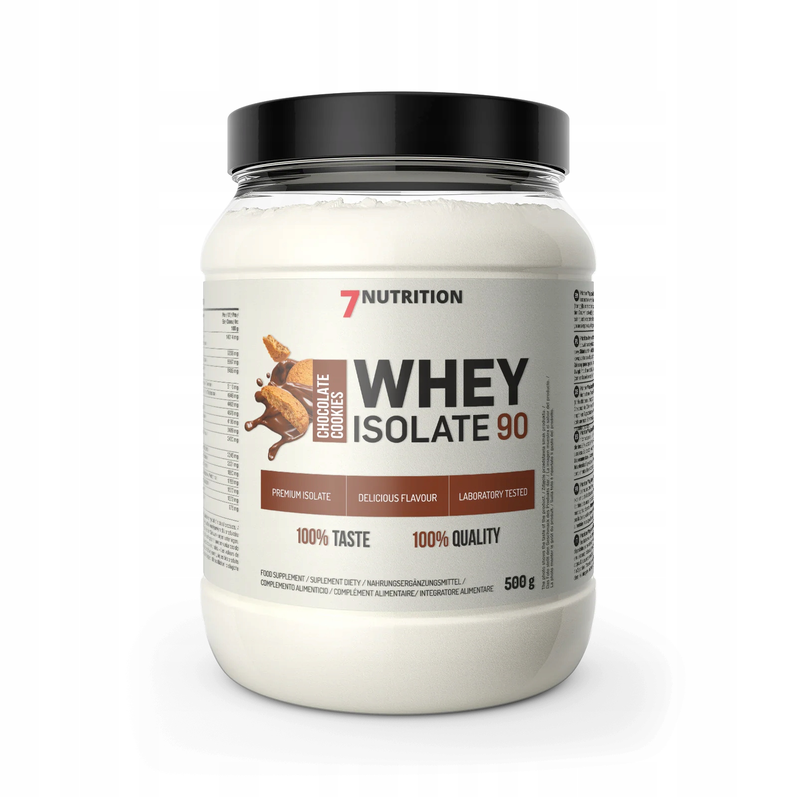 7NUTRITION Whey Isolate 90 500G Choco Cookies Protein Izolát Hmota Wpi