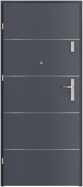 DRZWI PORTA AGAT Lewe 80 Antracyt Intarsje w 48h