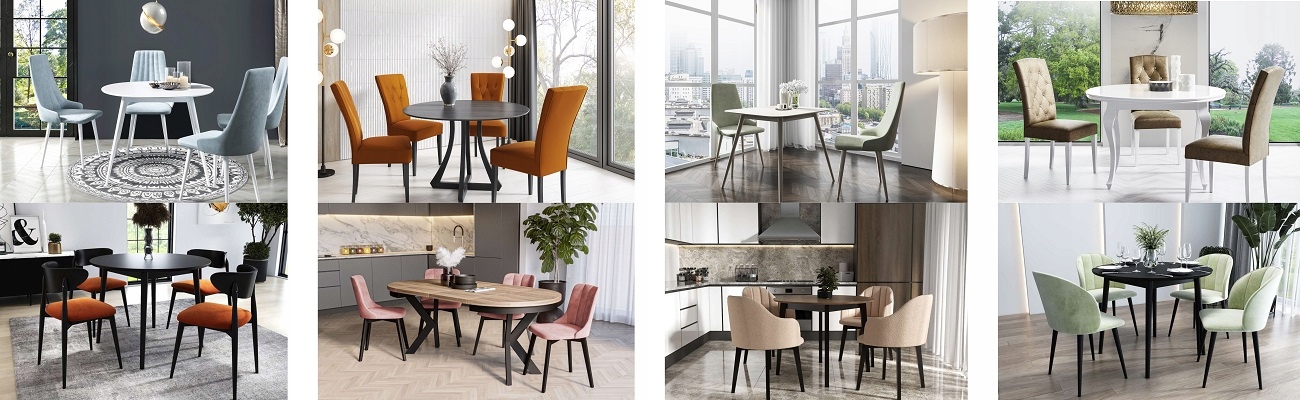 Okrągły stół skandynawski YOGI 90/190 rozkładany Kolor blatu dąb craft