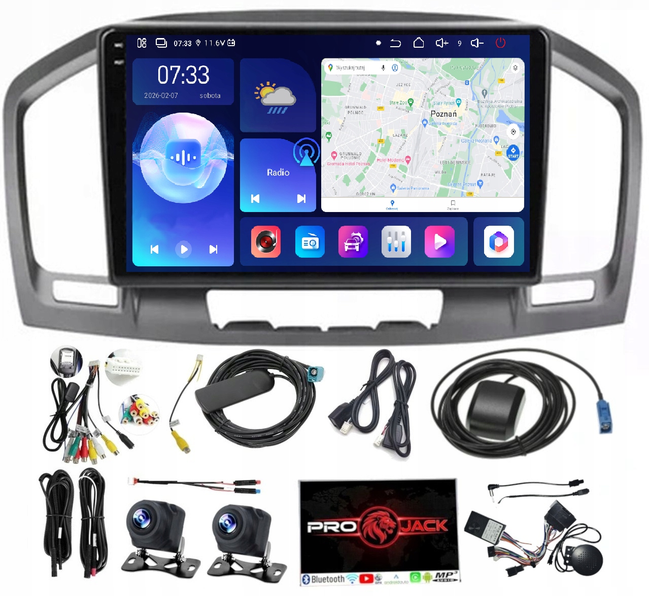 Android Rádio Navigace pro Opel Insignia 2008-2013 6/128GB Carplay Sim Modem