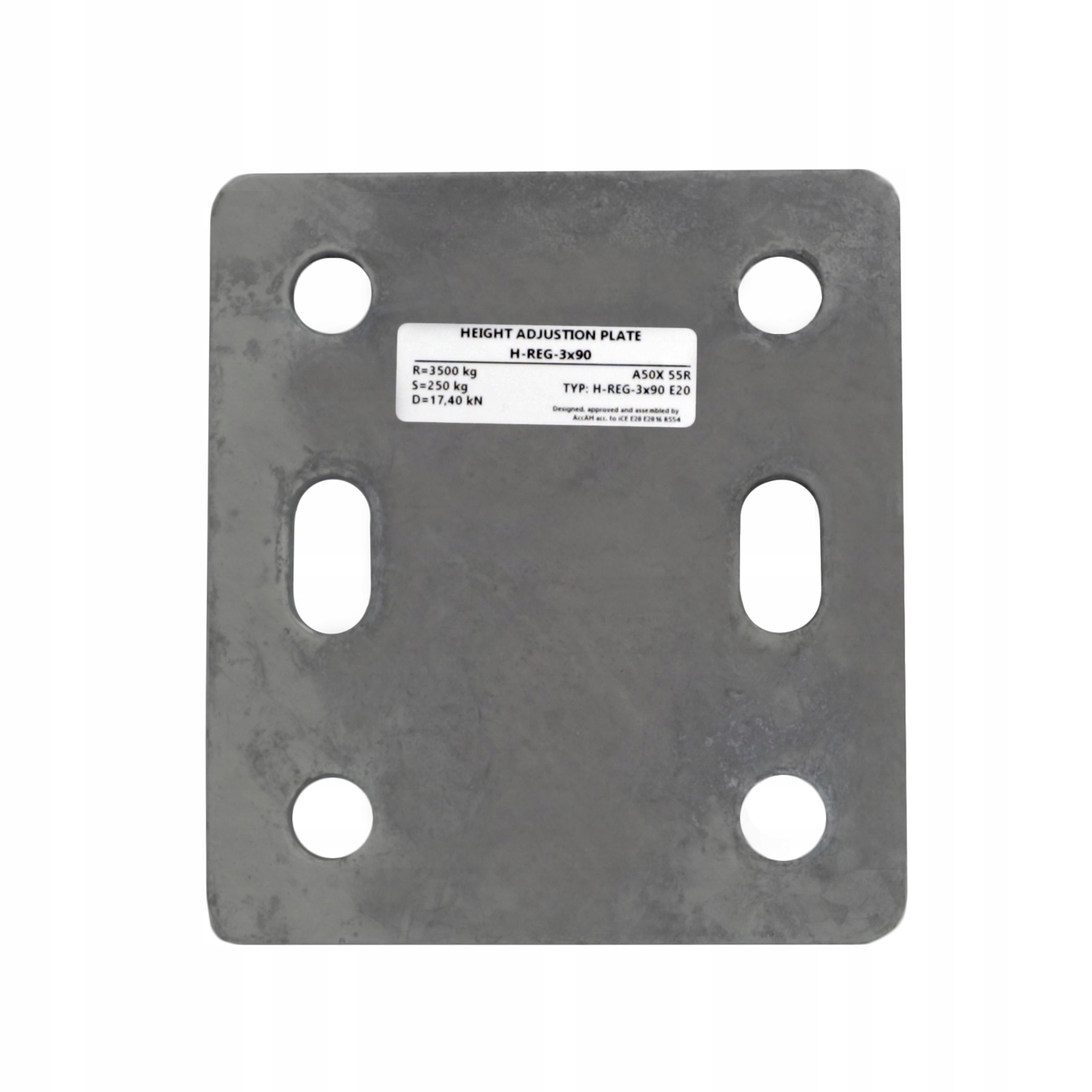 Pozinkovaná deska pro nastavení výšky koule 3x90mm pro Vw Multivan I 03-09