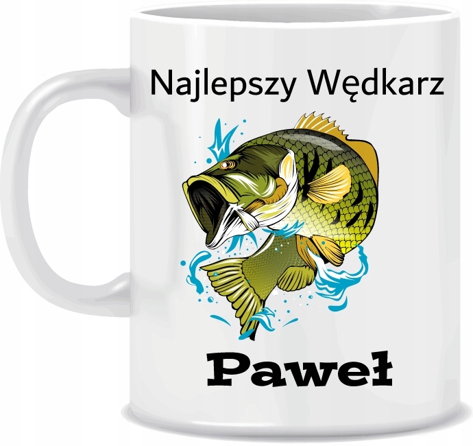 Kubek Wędkarza z Imieniem najlepszy wędkarz 330 ml