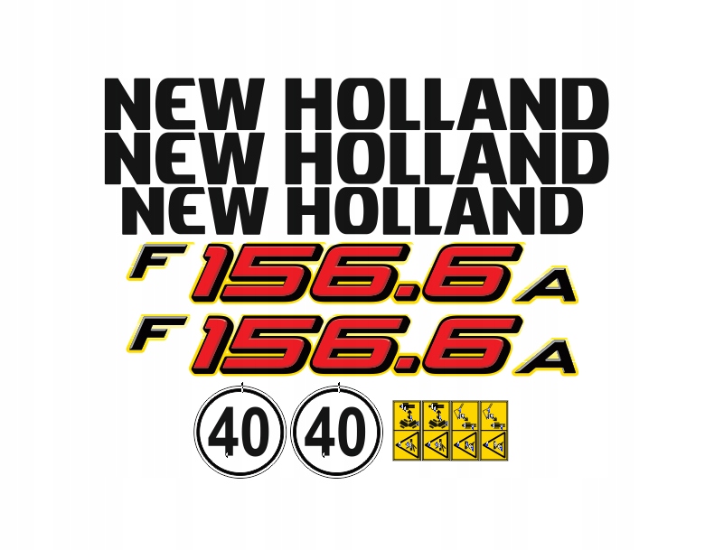 Samolepky s nálepkou New Holland F156.6A