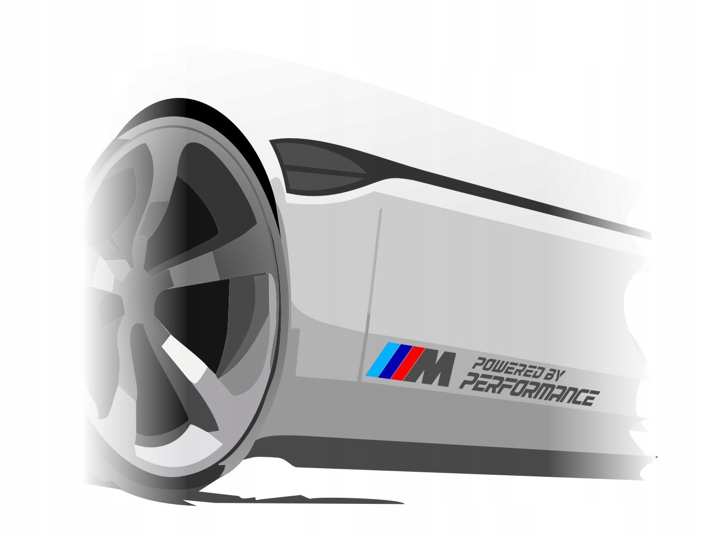 Naklejki Bmw Motorsport, M Performance 10 wzorów, 20 kolorów, kpl 2 szt