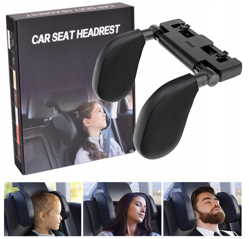 Opěrka Hlavy Nastavitelný Polštář Opěrka Hlavy Do Auta Černá