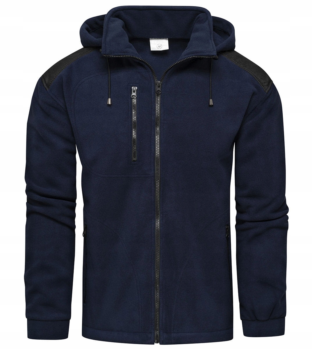 Pánská Mikina Teplá Silný fleece 360gr/m2 odnímatelná kapuce tmavě modrá M