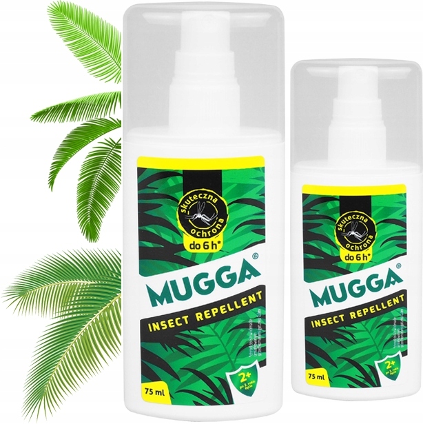 

2X Mugga Spray Komary Tropikalne 9,5%75ML