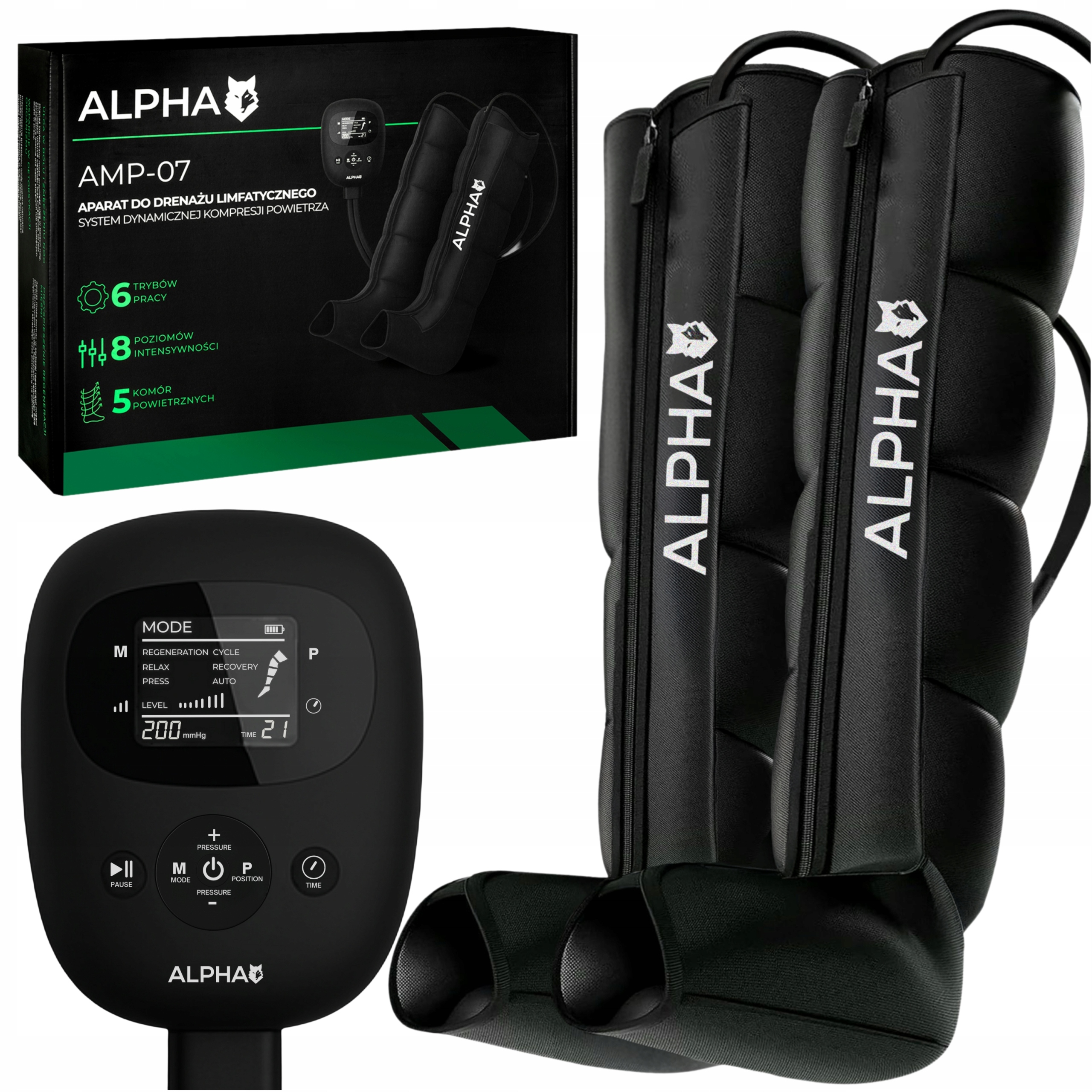 Drenaż Limfatyczny Urządzenie Uciskowe Masażer Do Nóg Alpha Bezprzewodowy