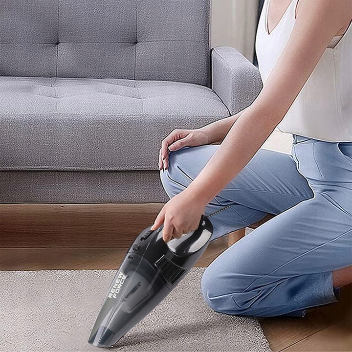 Odkurzacz BEZPRZEWODOWY samochodowy MOCNY akumulatorowy torba etui Pojemność zbiornika na kurz 0.3 l