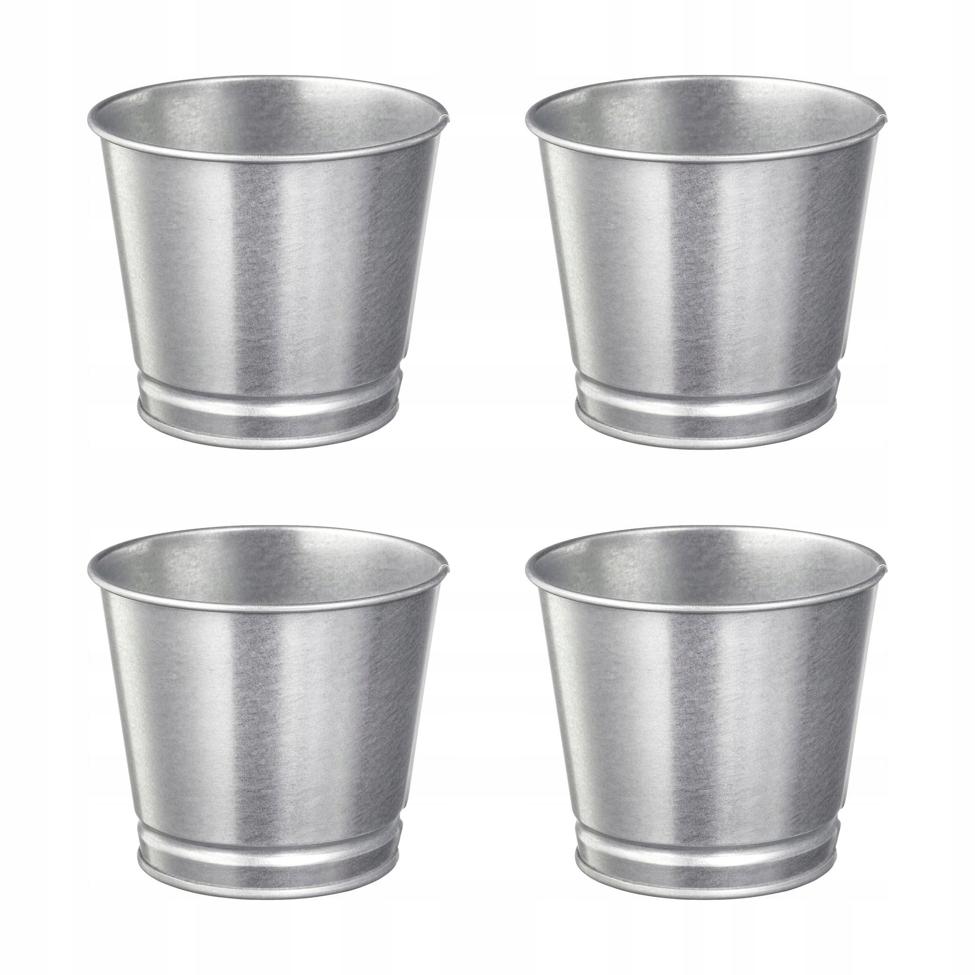 4 szt. BINTJE Osłonka doniczki - galwanizowano 9 cm