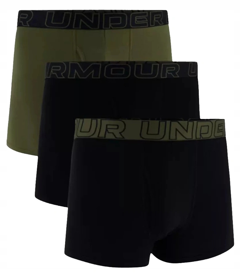 Bokserki męskie Under Armour Czarne/Khaki 3 Pak Performance M