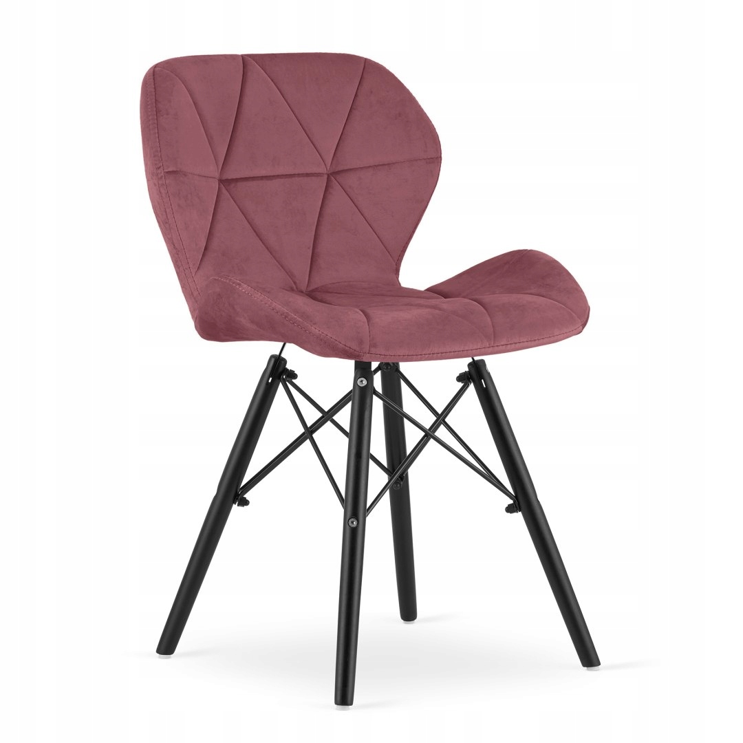 Křeslo Lago Samet tmavě růžová nohy černé x 1