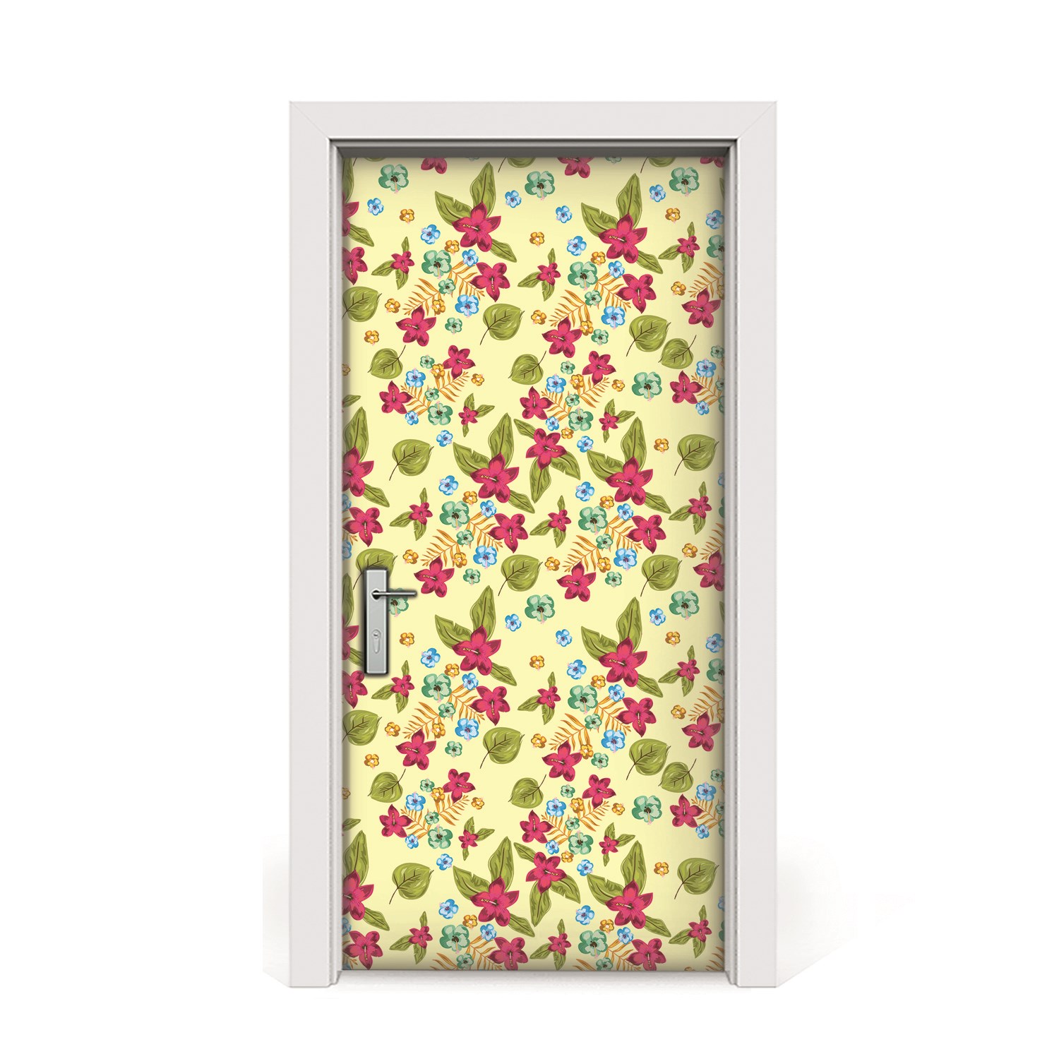 

Naklejka na drzwi Kolorowe kwiaty wzór 95x205