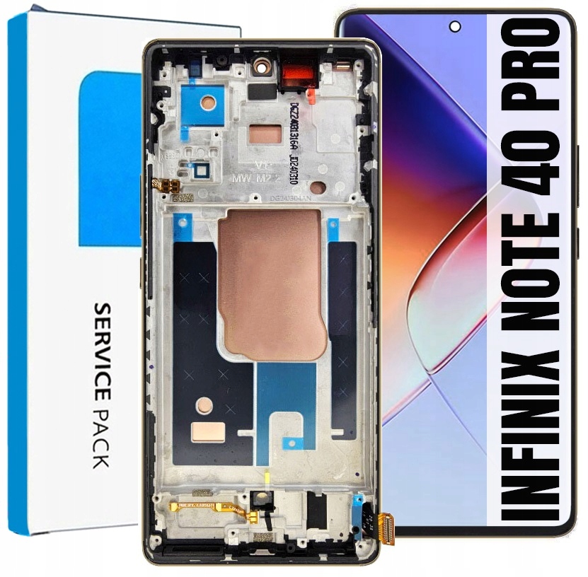 Displej Pro Infinix Note 40 Pro 4G 5G Originál Obrazovka Rámeček Gold