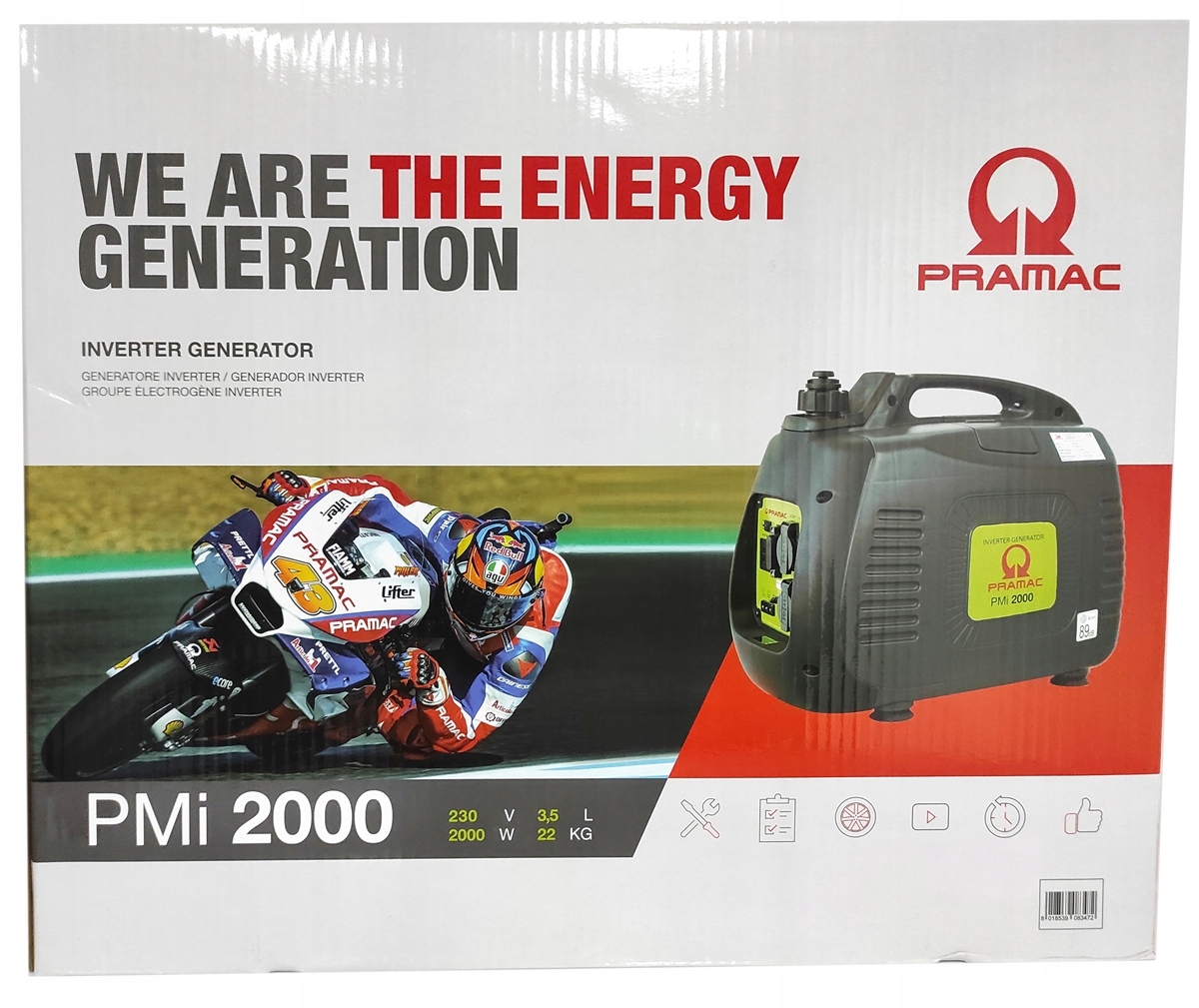 PRAMAC Agregat prądotwórczy PMI2000 AVR inverter EAN 8018539083472