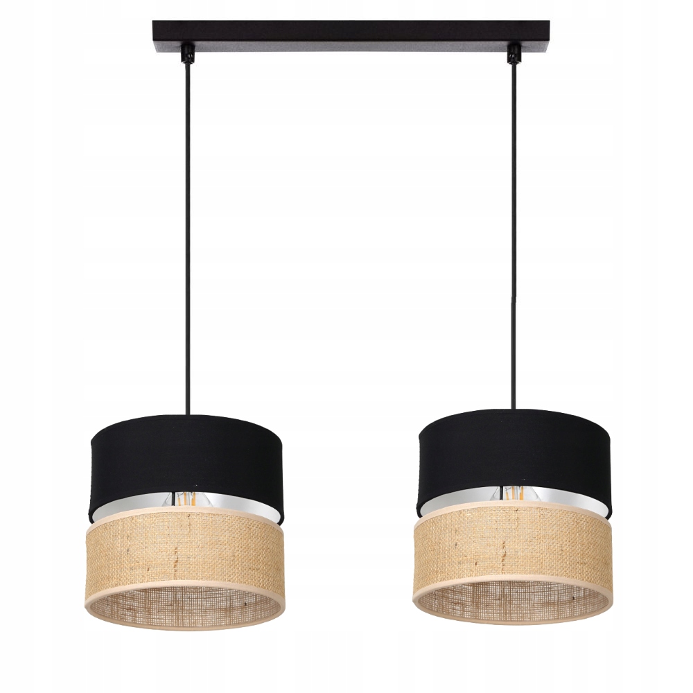 

Boho Lampa Wisząca Juta Jutowa Duo Sufitowa