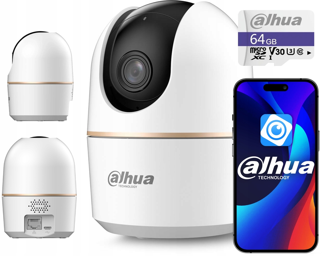 WiFi vnitřní chůvička s kamerou 5MPx Dahua Hero Otočná 64GB karta Dahua