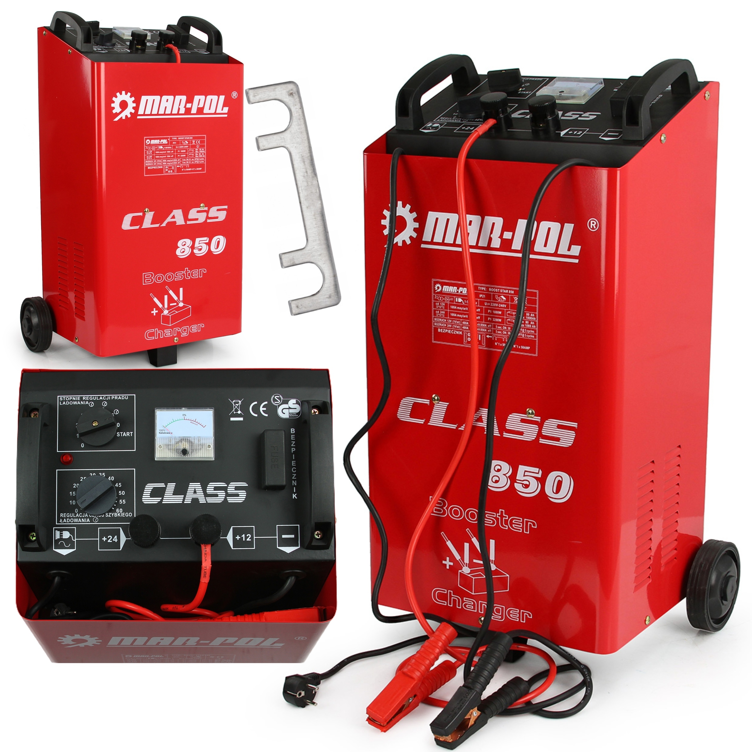 PROSTOWNIK SAMOCHODOWY Z ROZRUCHEM ROZRUCH START LCD 850 12V 24V 850A