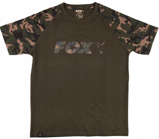 KOSZULKA T-SHIRT FOX REGLAN KHAKI COMO ROZMIAR XL Dekolt okrągły