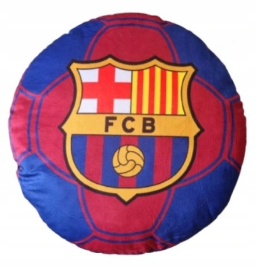 Fc Barcelona Poduszka w Kształcie Piłki z Herbem 40cm