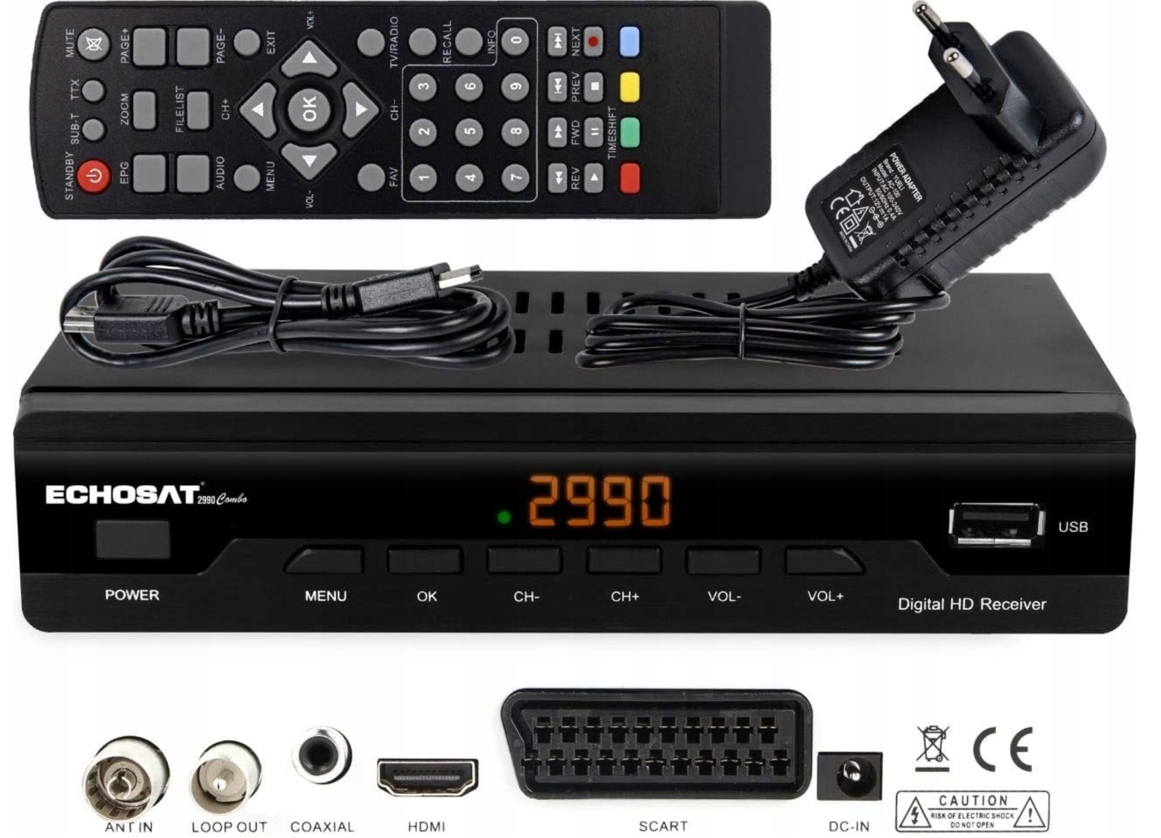 Tuner DVB-T2 Echosat 2990 Combo