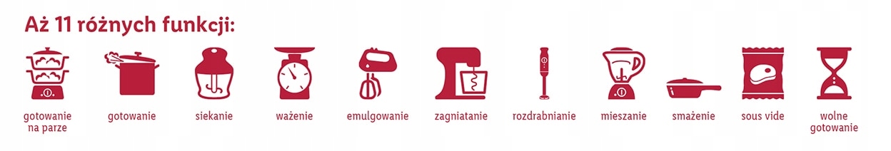 NAJNOWSZY ROBOT MONSIEUR CUISINE SMART 8 CALI 1200W LIDLOMIX WIFI 2023 PL Kod producenta Robotnn