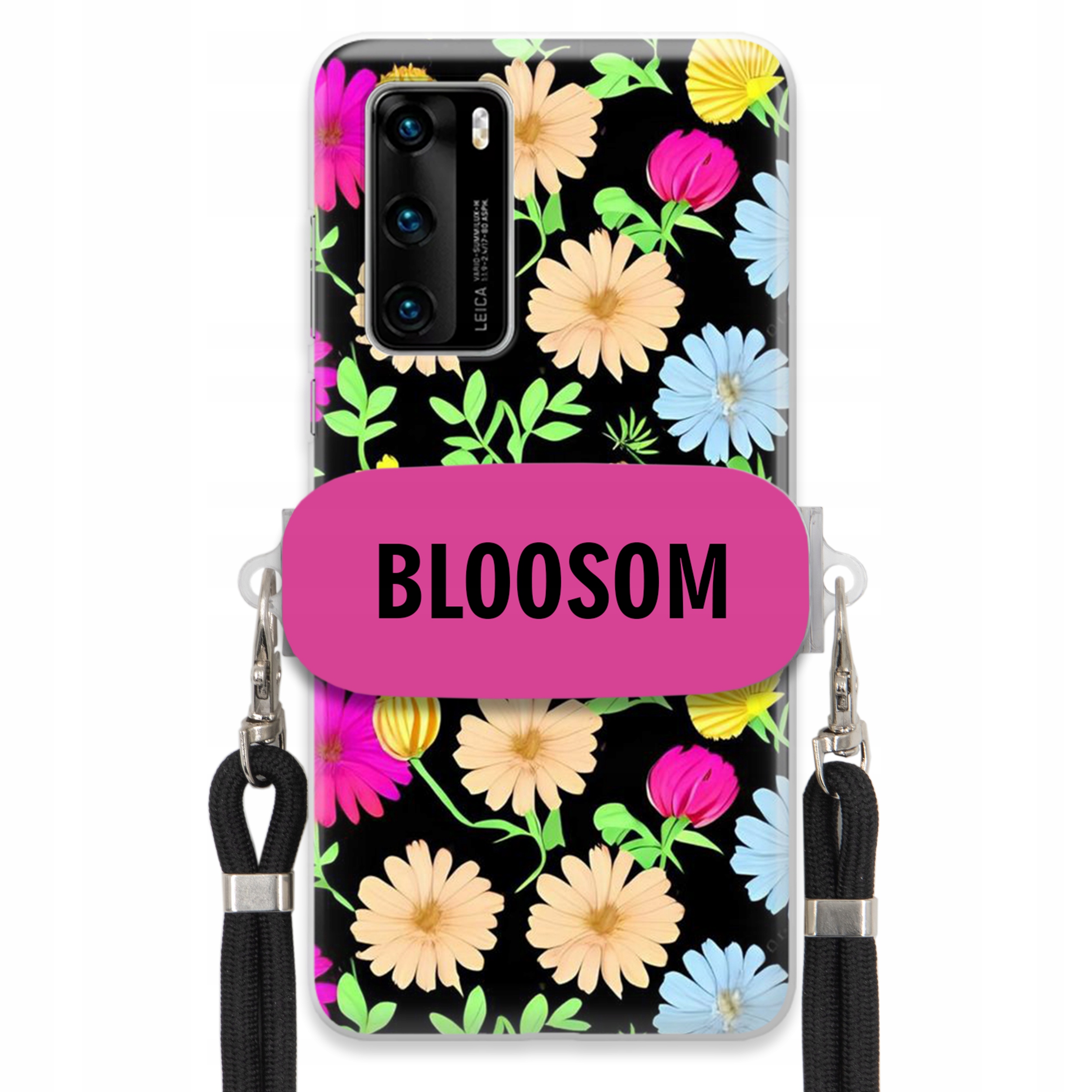 Pouzdro Držák Crossbody Pro Huawei Mate 40 Lite Kryt Květiny Bloosom Flower